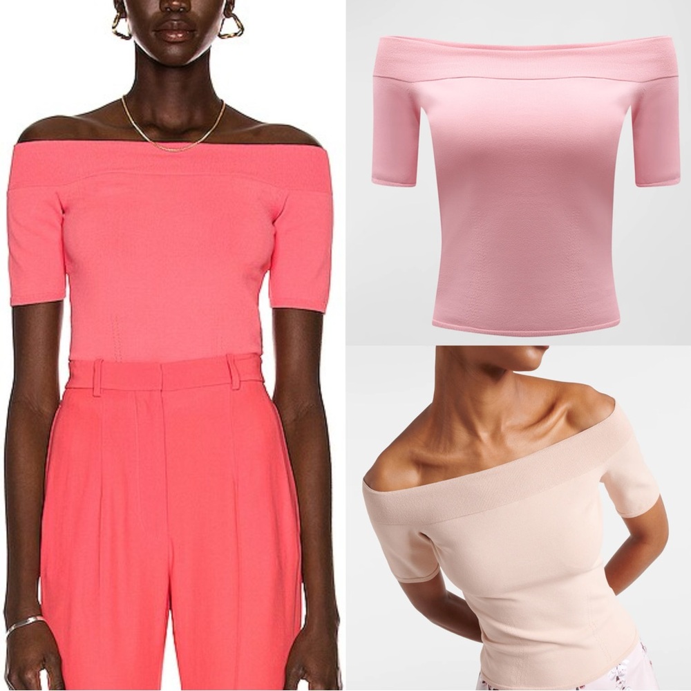 Authentic NEW Alexander McQueen knit off the shoulder top